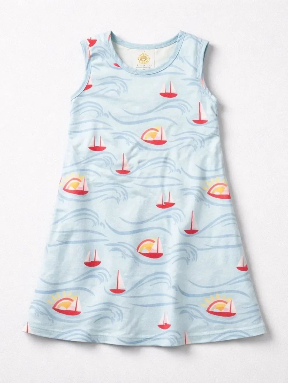 The Beaufort Bonnet Company Polly Play dress in wave Hello to the Sun pattern 7